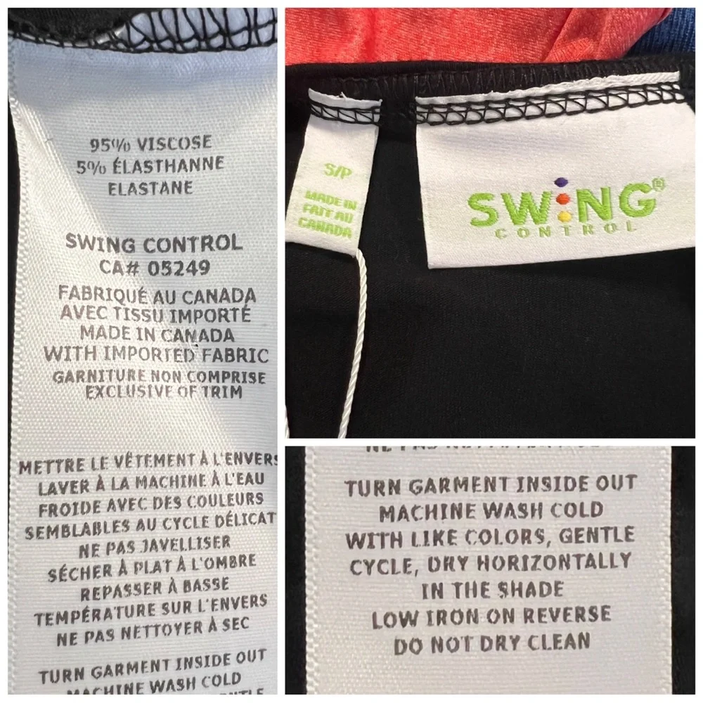 •SWING CONTROL• Petal Sleeve Jersey Knit Top in Black Size‎ S Golf Athleisure - Picture 10 of 12